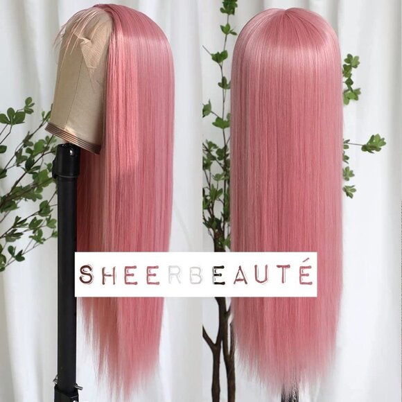 Dark Pink T-Part Lace Front Wigs - Picture 5 of 5